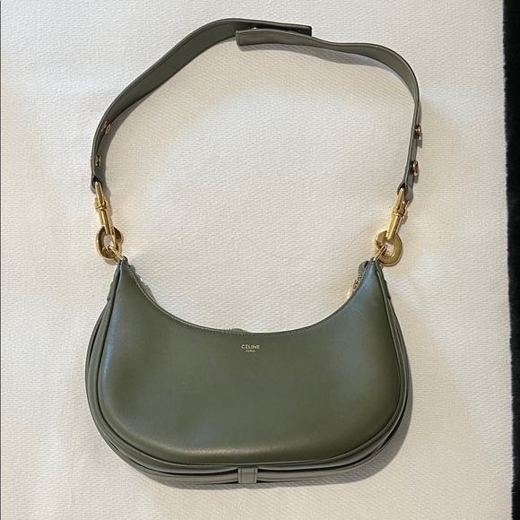 Celine Sage Green Leather Shoulder Bag - Picture 1 of 3